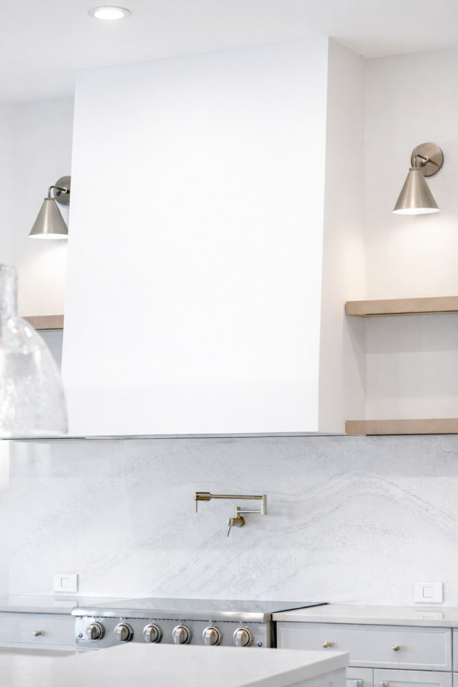 Kitchen remodel showing a focal design feature used to prioritize budget and design impact