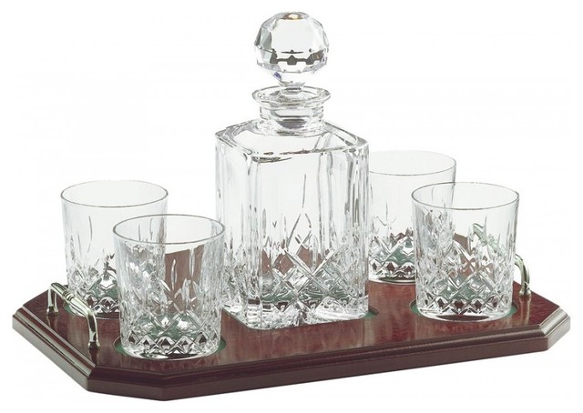 Longofd Square Decanter Tray Set Contemporary Decanters By Longofd Square Decanter Tray Set