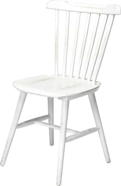 Stackable Windsor Dining Wood Chair White Wash