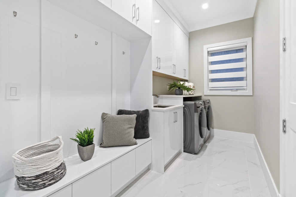 This is an example of a contemporary utility room.