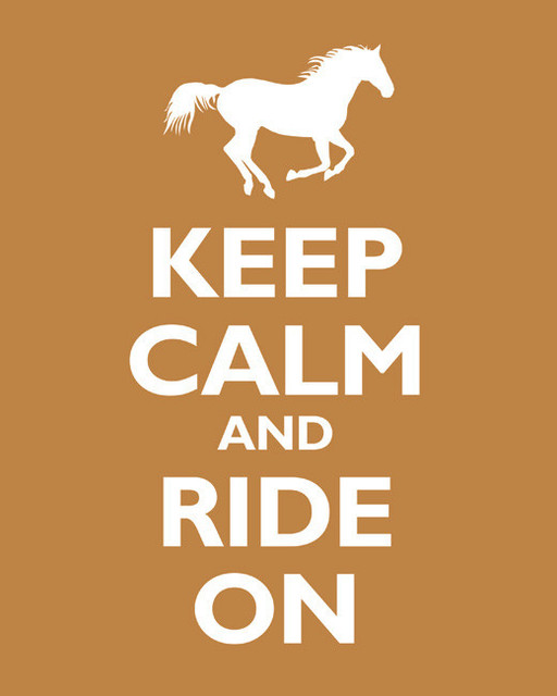 Keep Calm and Ride On, premium print (copper)