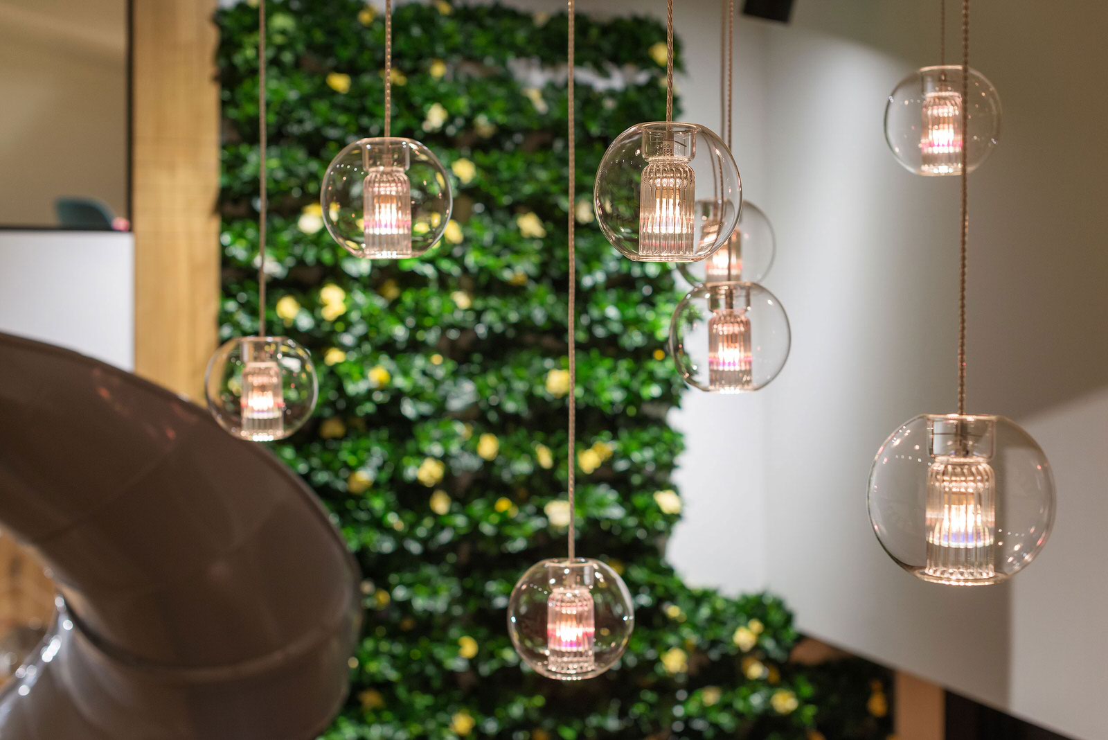 Квартира с горкой. Фитостена с гардениями