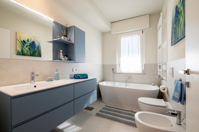 NEL BLU DIPINTO DI BLU minimalistisch-badezimmer