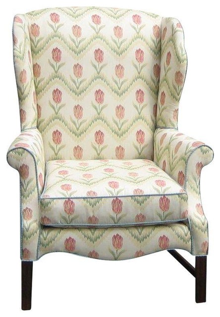 Updated Wing Chair in Kravet Floral