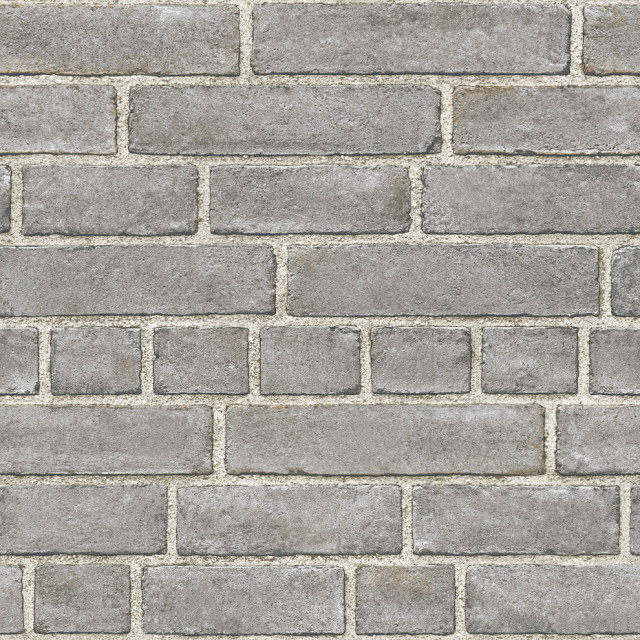 Grey Brick Fa��_ade Peel and Stick Wallpaper