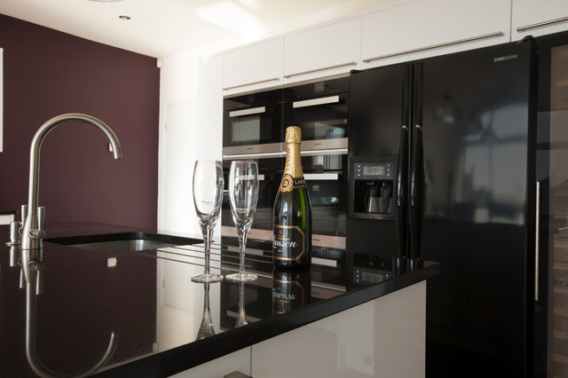 High Gloss black & White contemporary-koek