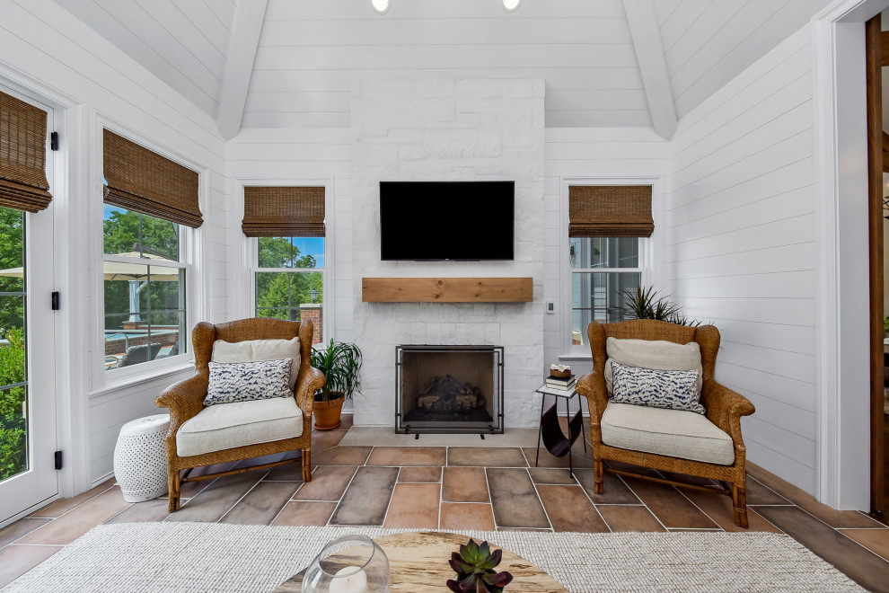 Classic & Inviting Custom Home: Naperville, IL - Transitional - Sunroom ...
