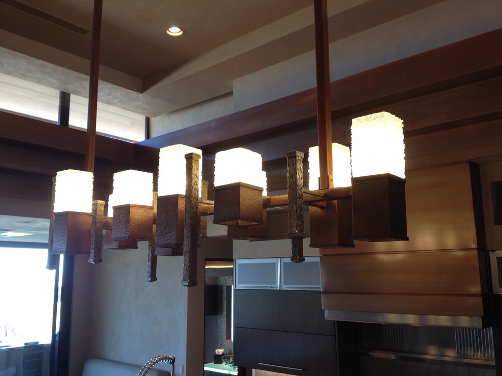 Inspiration for a rustic dining room remodel in Phoenix