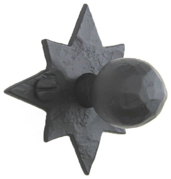 Rustic Hammered Star Wrought Iron Knob HK5 Southwestern