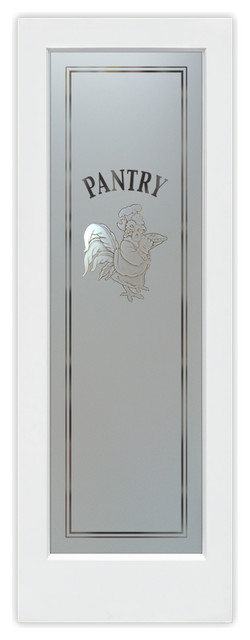 Rooster Chef 2d Etched Glass Pantry Door Farmhouse Interior