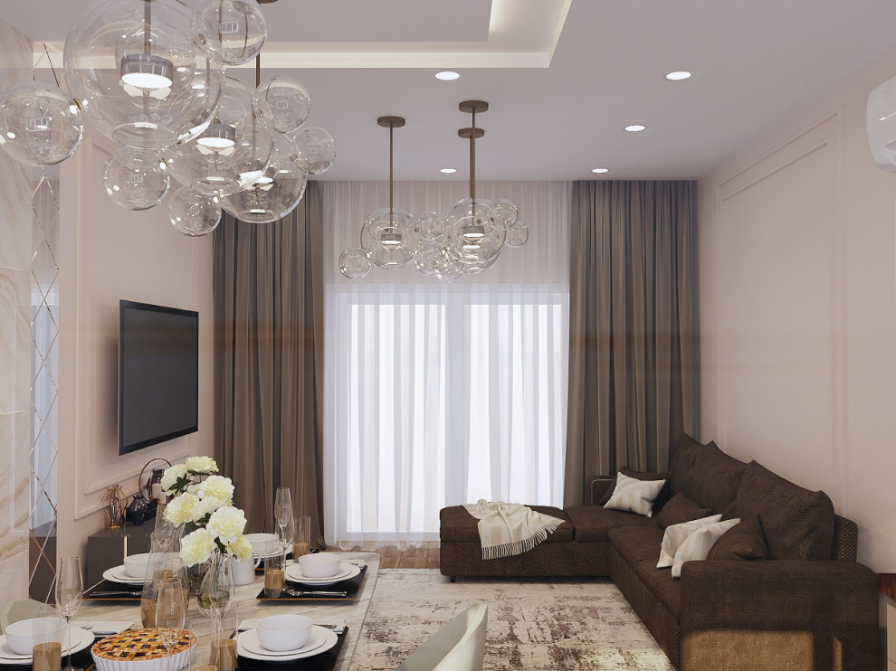 Кухня-гостиная, зона гостиной