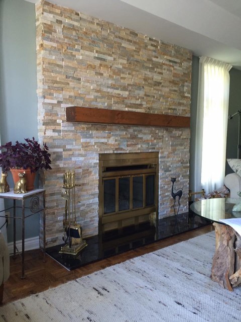 Transitional Fireplace Upgrade in Ottawa, ON - Transitional - Living ...