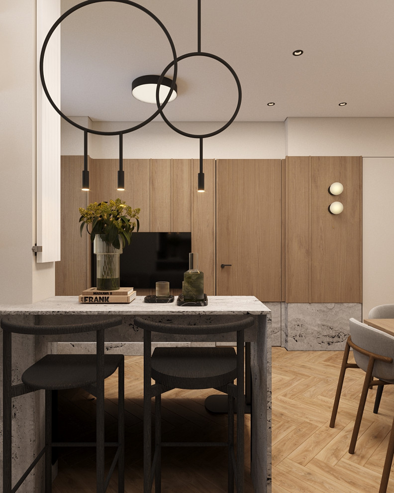 Травертин и дерево