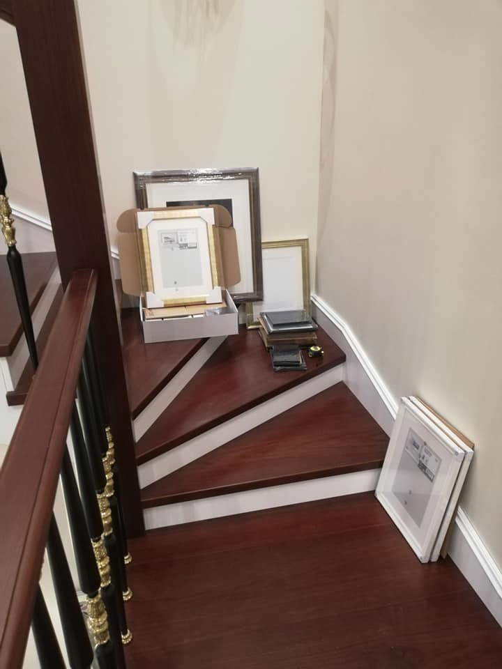 Дом в стиле американская классика, неоклассика. Фото в процессе