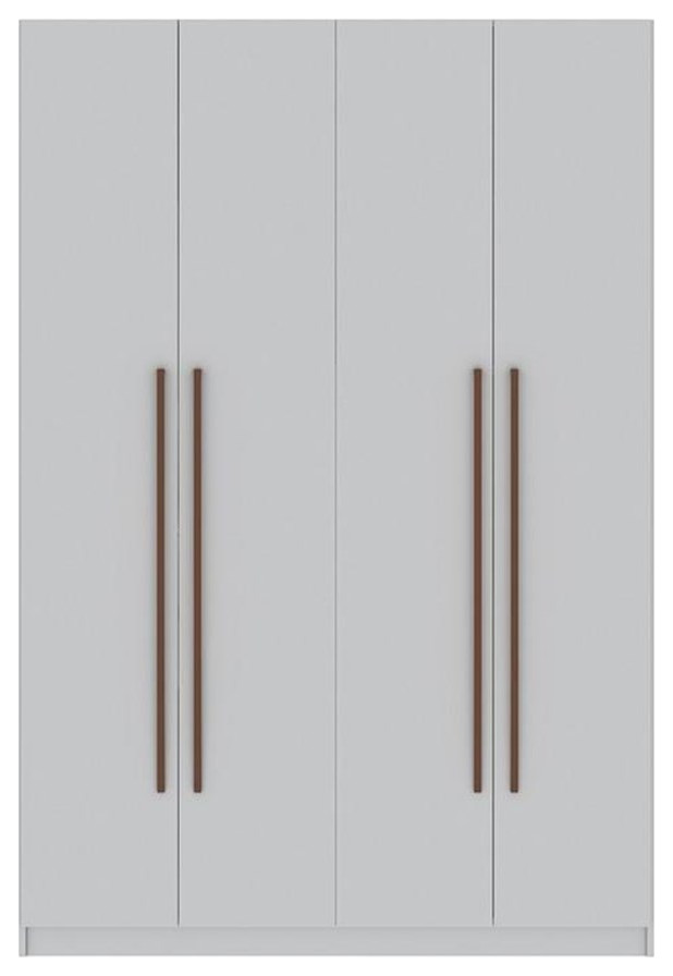 Gramercy Modern 2Section Freestanding Wardrobe Armoire Closet in White