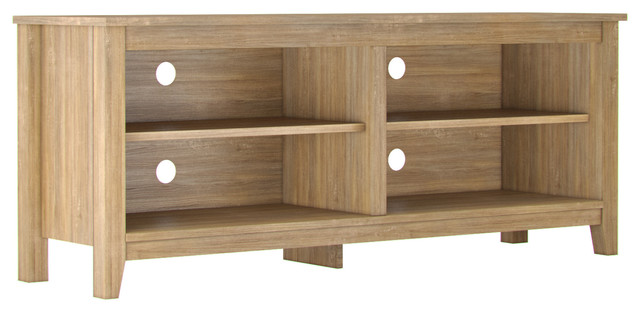 58 Wood Tv Stand Console With Open Shelves Natural 58 Wood Tv Stand Console With Open Shelves Natural