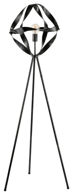 Maloke 28.7" 1-Light Black Finish Floor Lamp With Light Kit