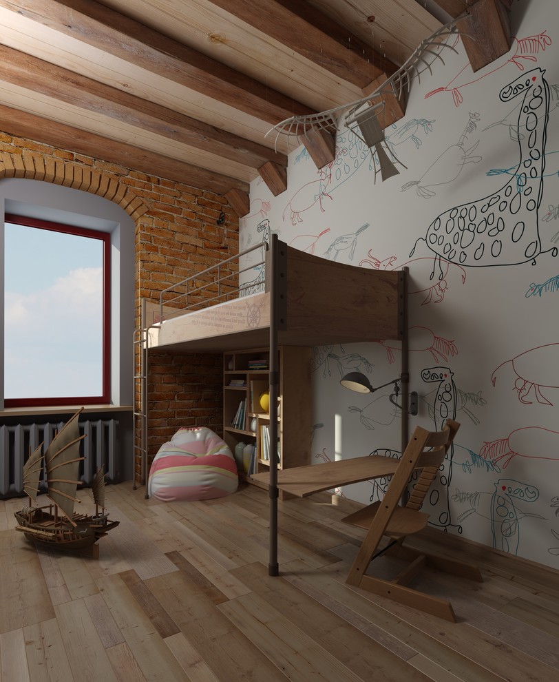 Детские обои по рисункам животных.