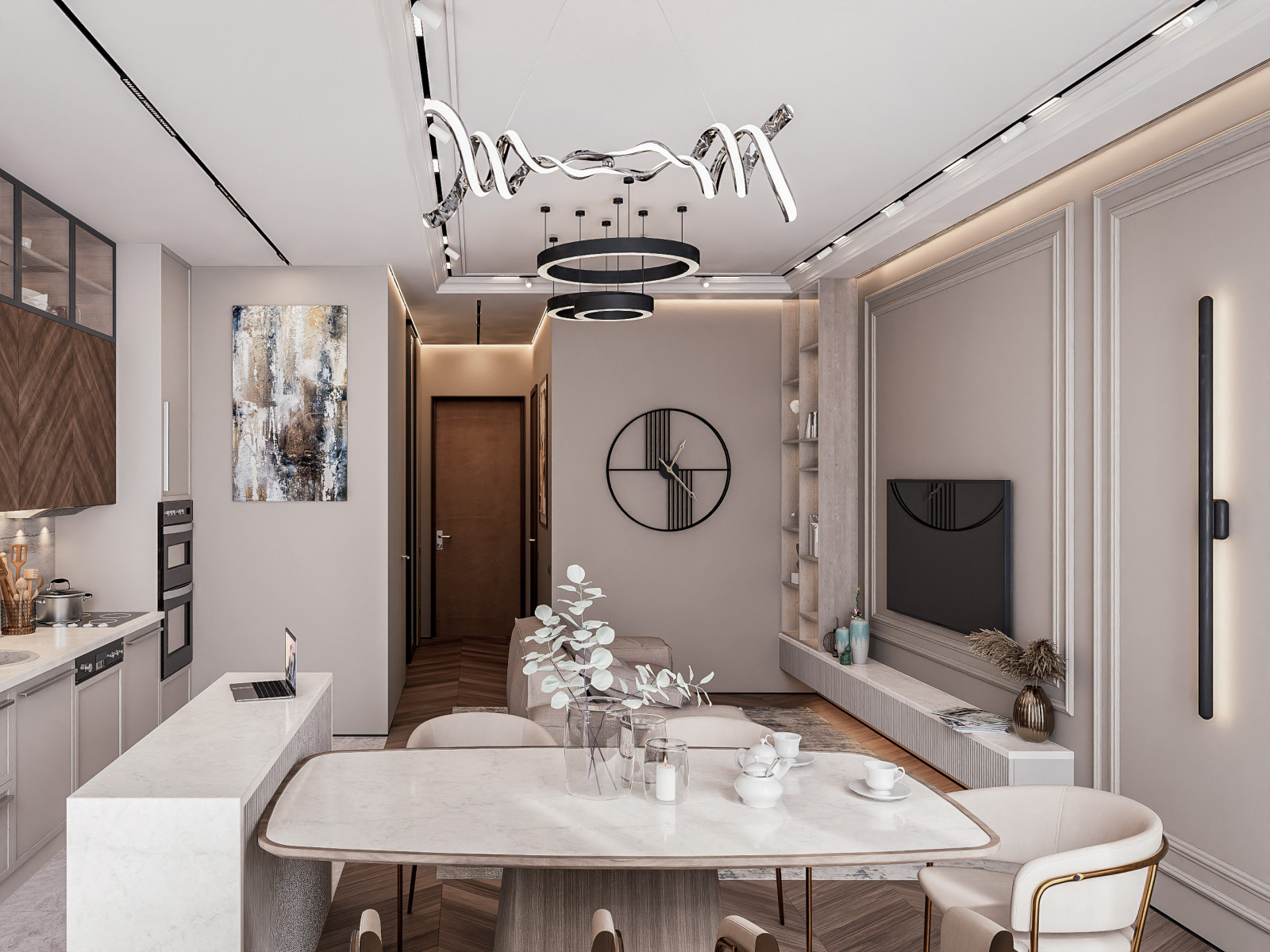 Дизайн-проект четырехкомнатной квартиры 99 м²