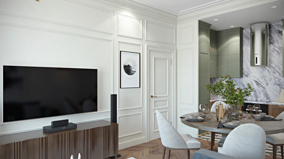 Современная классика в небольшой комнате