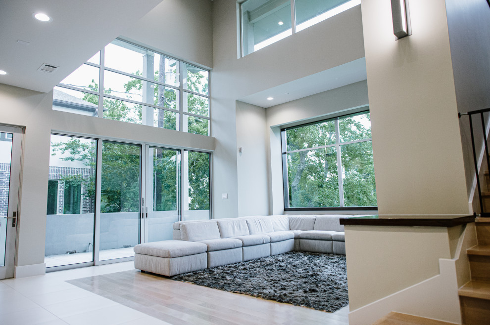 Example of a trendy home design design in Houston