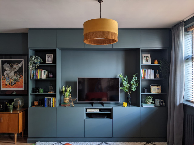 New Build Open Plan Living Space retro-vardagsrum