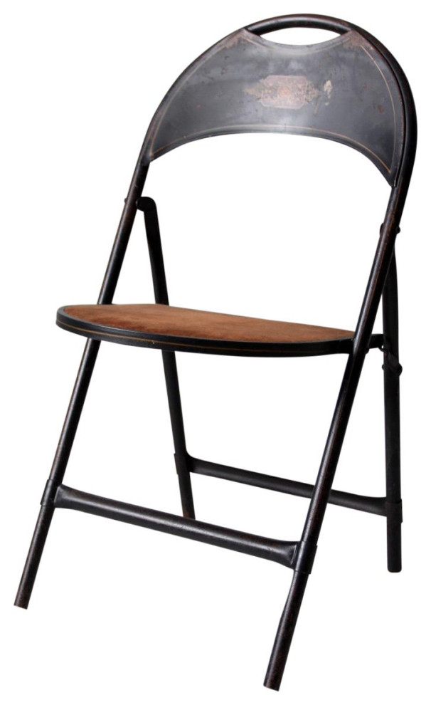 Consigned, Vintage Metal Folding Chair - Industrial - Folding Chairs And  Stools - by 86 Vintage | Houzz