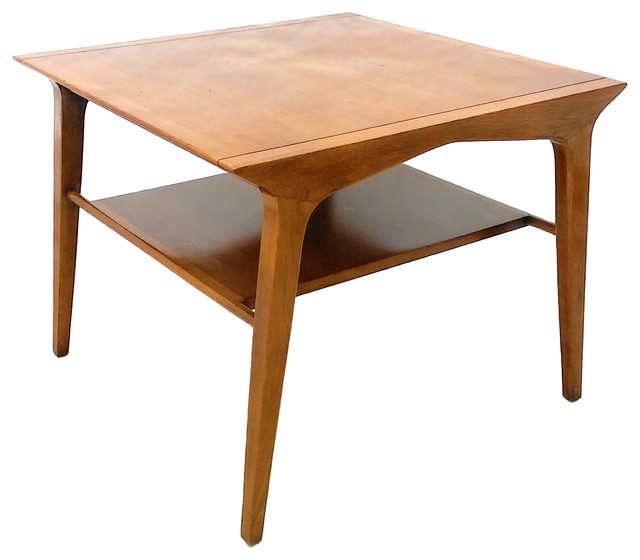Consigned Drexel Profile Corner Table By John Van Koert Midcentury Consigned Drexel Profile Corner Table By John Van Koert