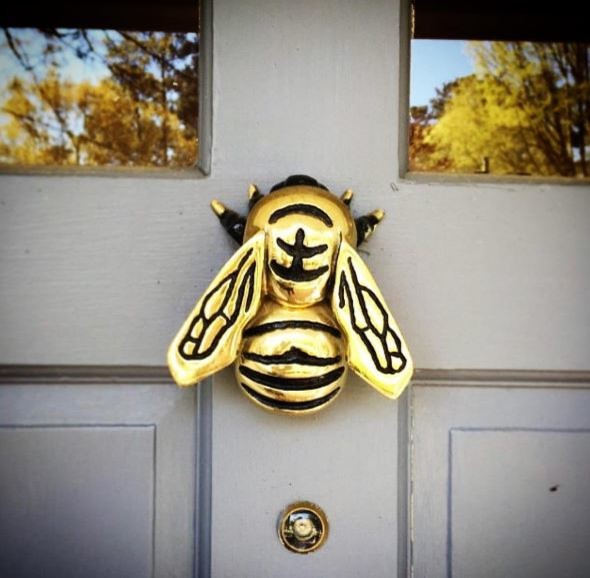 Bumblebee Door Knocker, Brass - MH1101 minimalistisch-eingang
