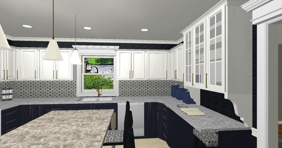 Transitional home design photo in Austin
