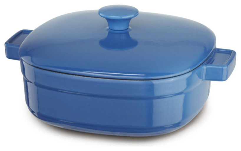 KitchenAid KCLI40CRNB Spring Blue Cast Iron 4Quart Casserole Dish with