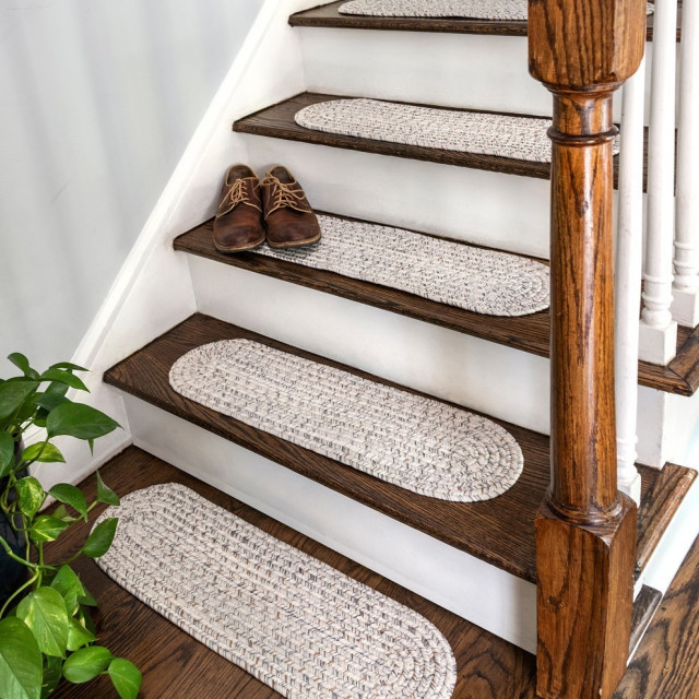 nuLOOM Braided Lefebvre 13Piece Stair Treads Contemporary Stair Tread Rugs by nuLOOM Houzz