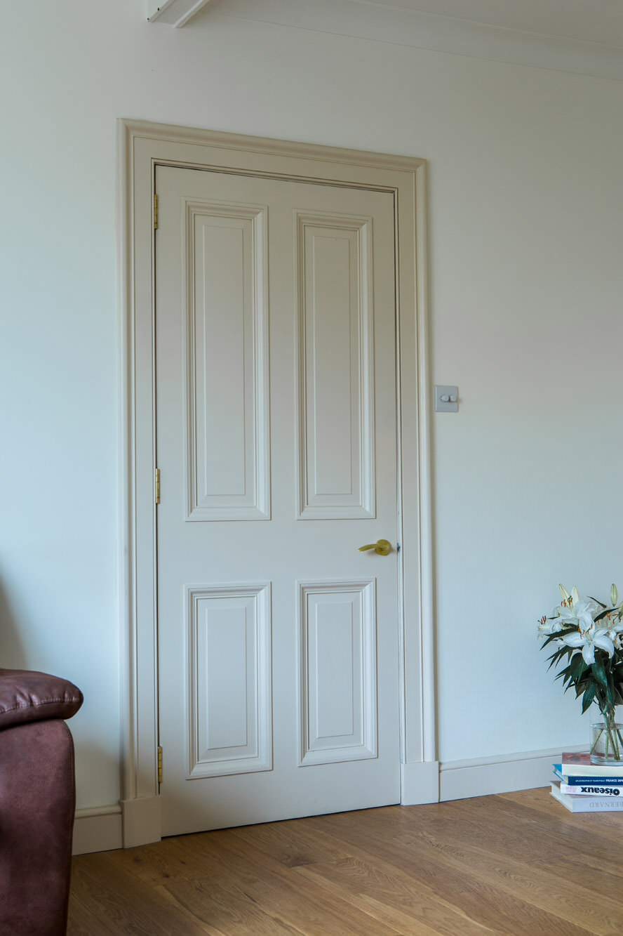 Bespoke door with bespoke architraves and skirting