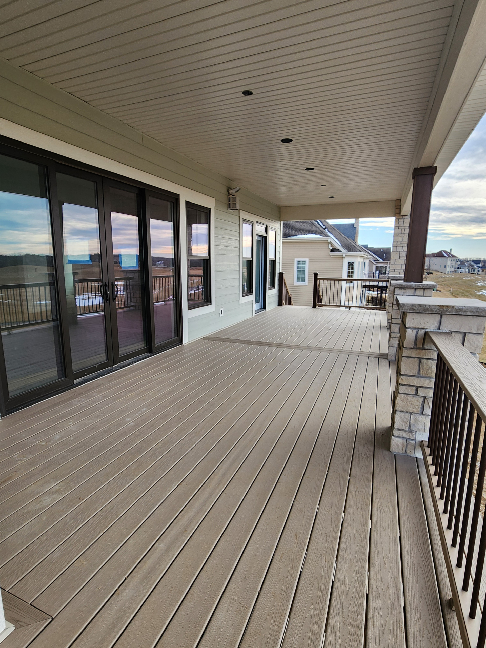 Deck overlooking golf course