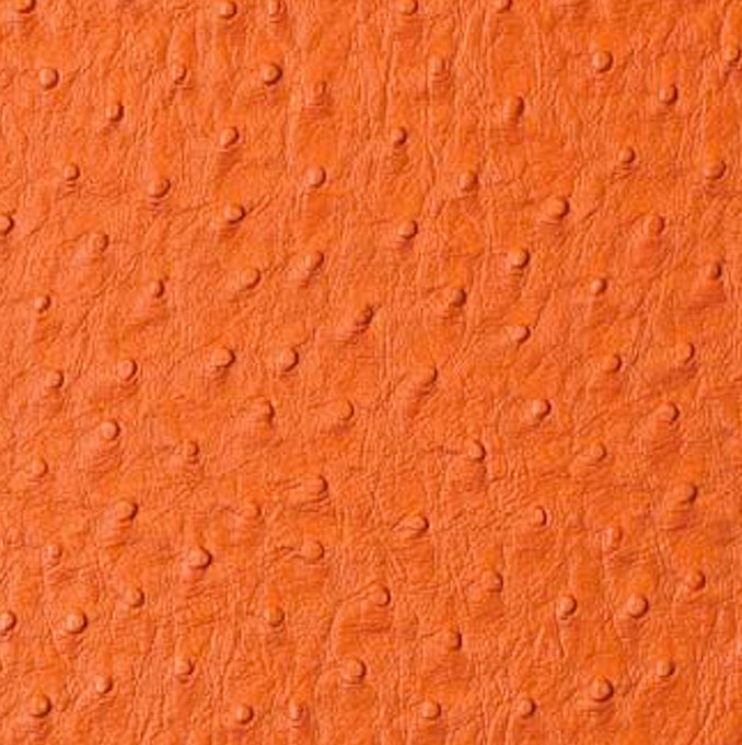 Emu Ostrich Upholstery Faux Leather, Orange, 20 Yards