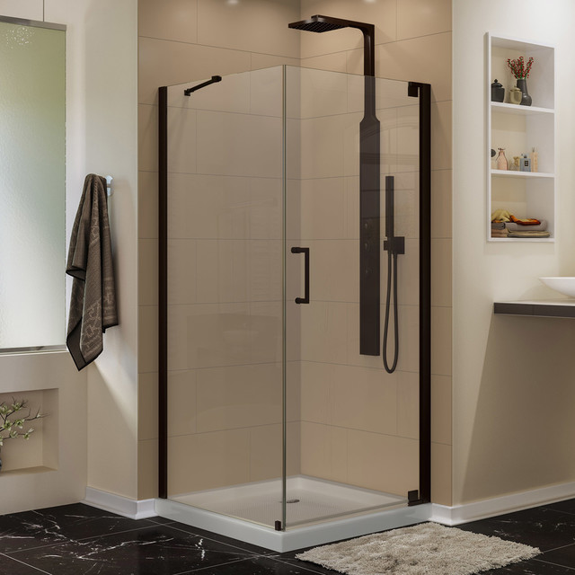 Dreamline Elegance 32 W X 34 D 72 H Pivot Shower Enclosure Rubbed Bronze