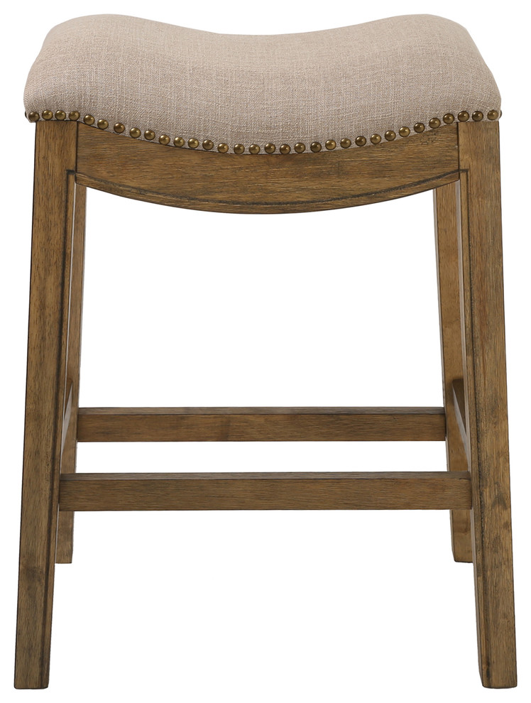 Newridge Home Saddle Style 25" Counter Height Stool Transitional