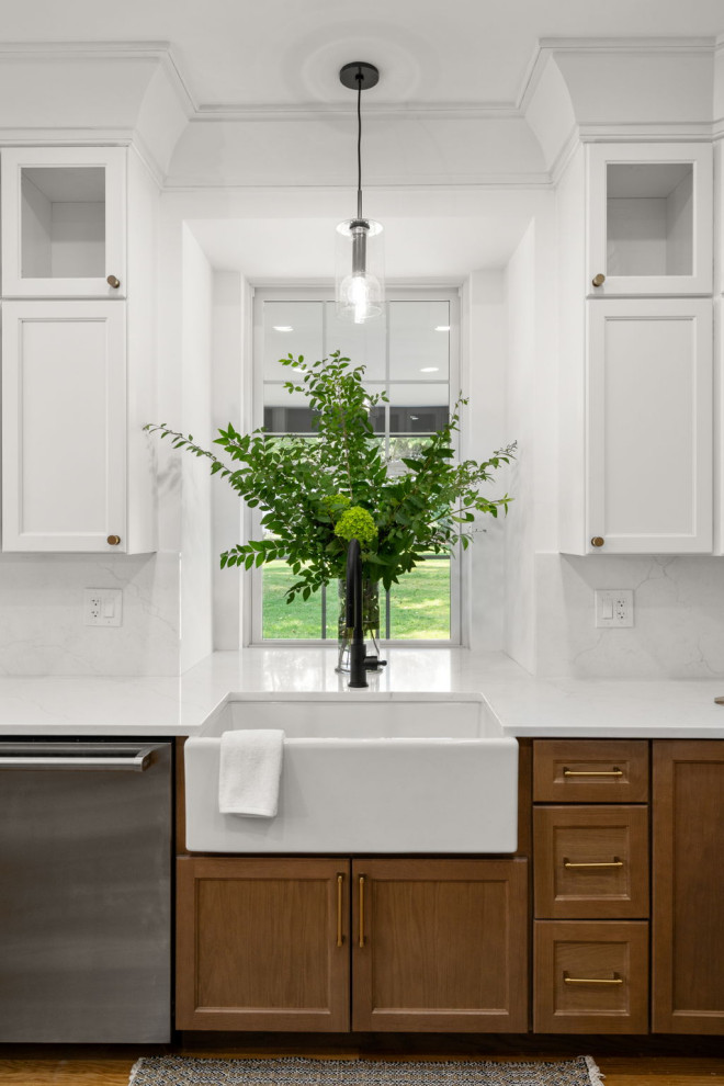 Transitional kitchen photo in Boston