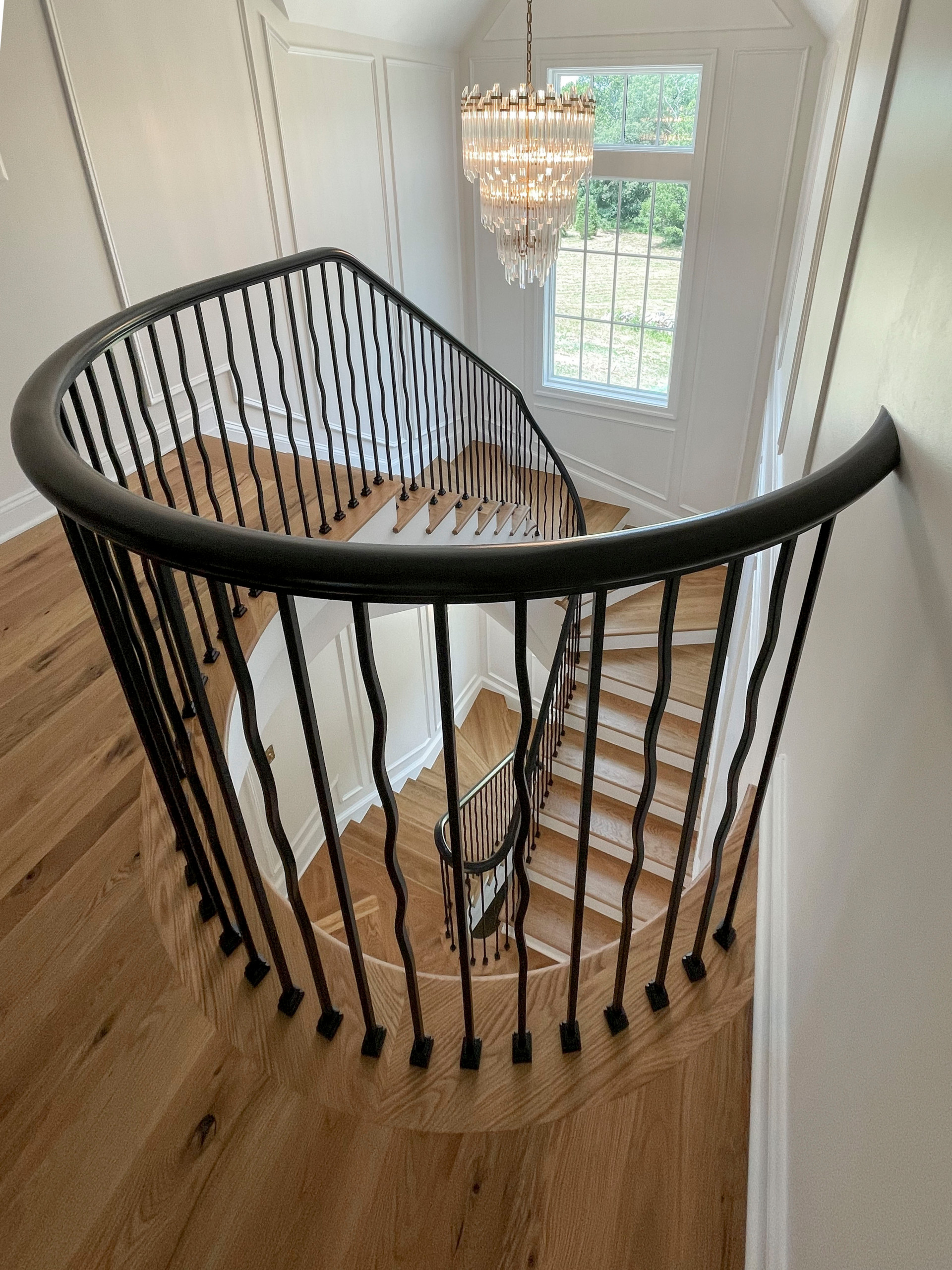 106_Modern Balustrade System Meets Traditional Winding Stairs, Aldie VA  20105