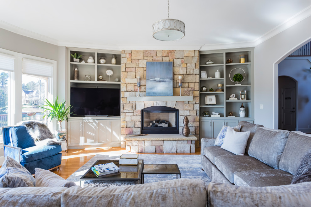 Lakeview Transitional Family Room Remodel Transitional Family Room