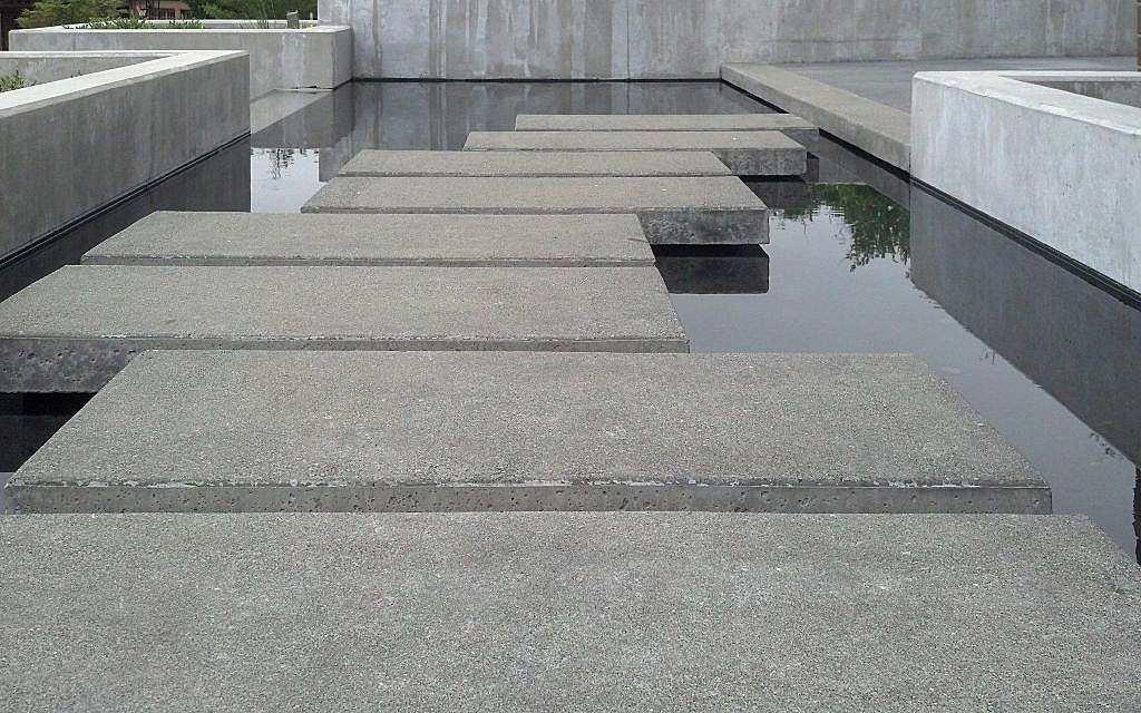 Steps in reflection pool