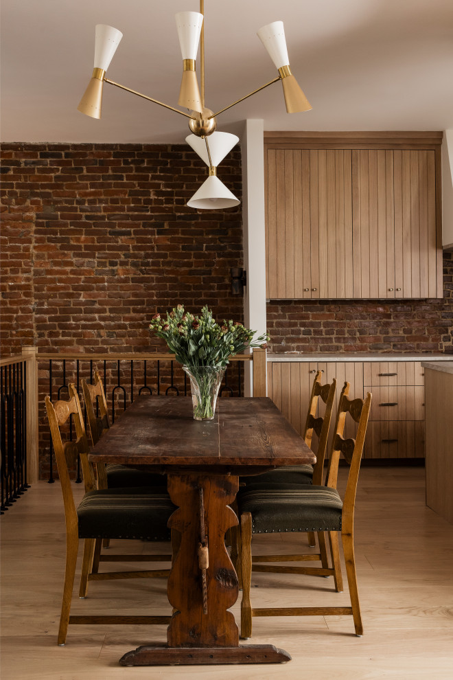 Transitional dining room photo in Boston