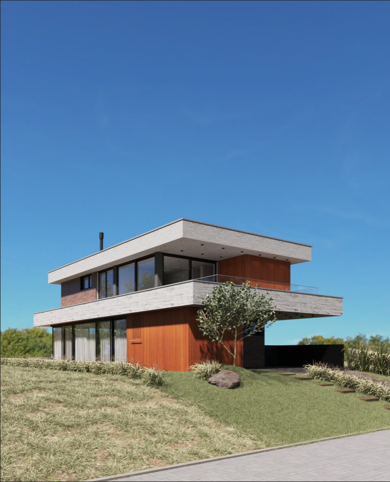 Визуализация экстерьер. Работа выполнена в 3dmax + Corona Render