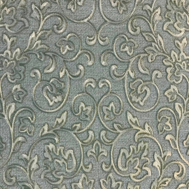 Wallpaper Roll Victorian Damask Green Pine 24in x 27ft