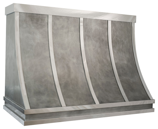 Custom Zinc Range Hood, RH1 Shape Industrial Range Hoods And Vents