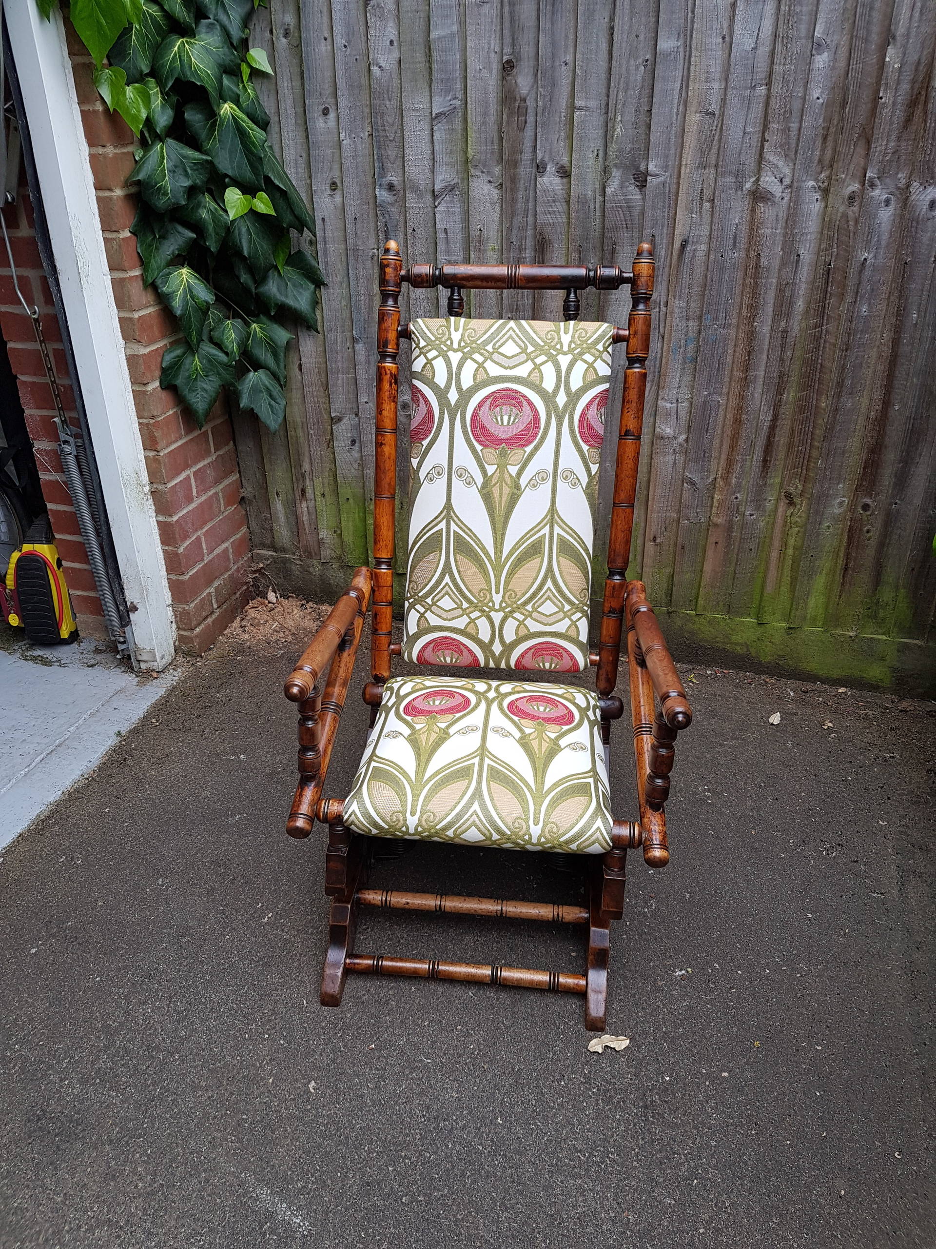 Victorian rocking chair restoration and reupholster