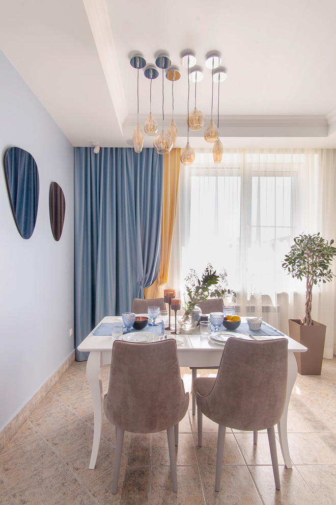 Кухня в голубых тонах