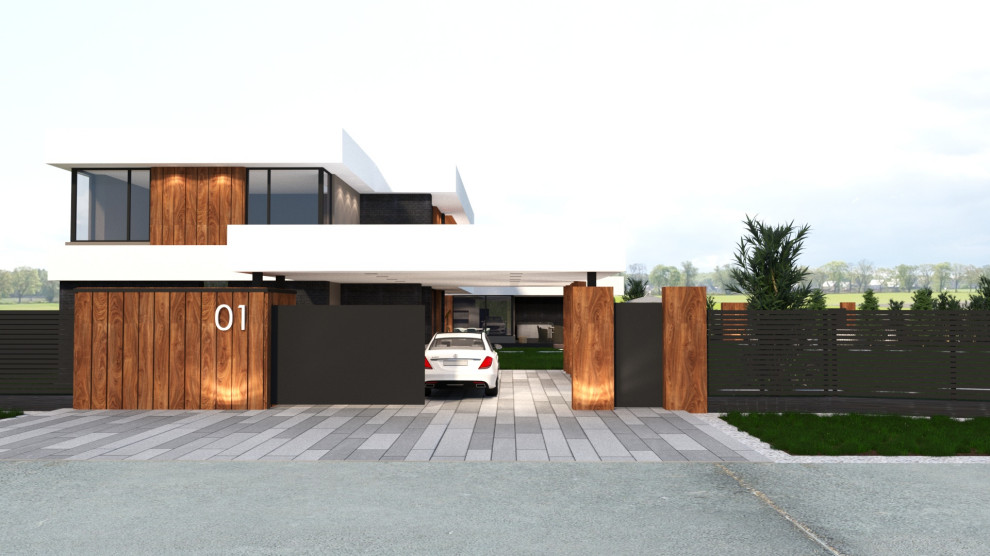 Дом Минимализм в пос.Позелы