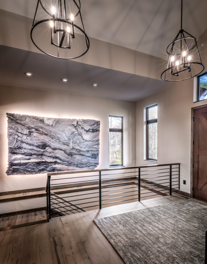 Custom Modern Mountain Home Foyer
