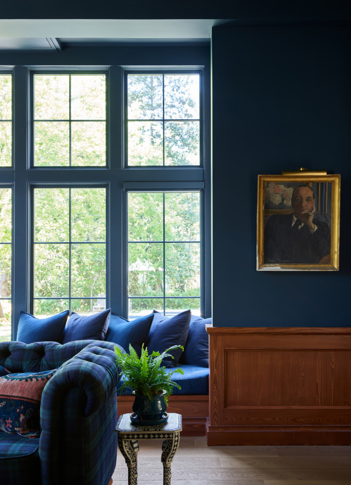 French country living room photo in Atlanta